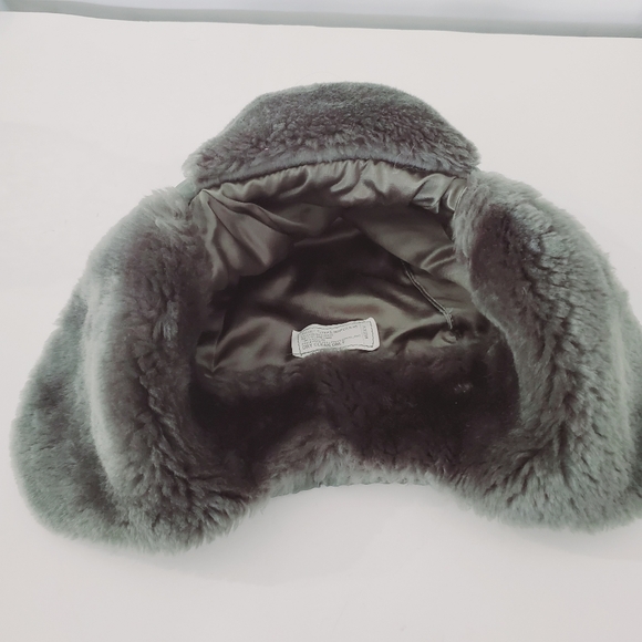 60s PROPPER Med Helmet Flyers Winter Hat B9B Green Nylon Aviator Pilot NO STRAP! - Picture 6 of 13